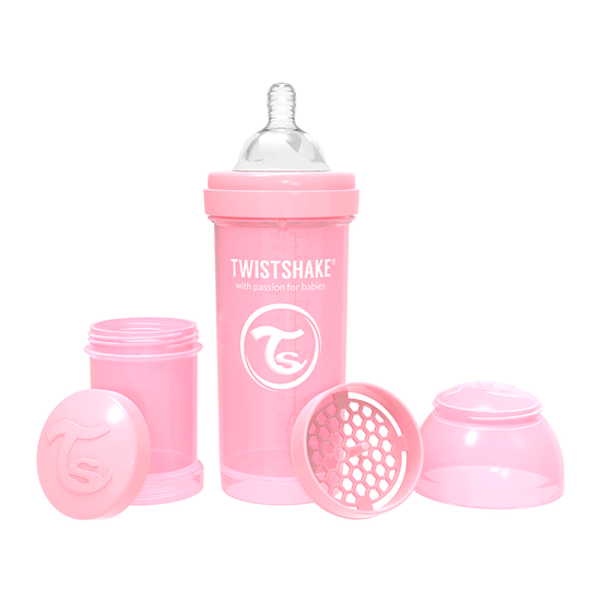 Mamadera Twistshake Anti-Cólico 260ml Rosado Pastel