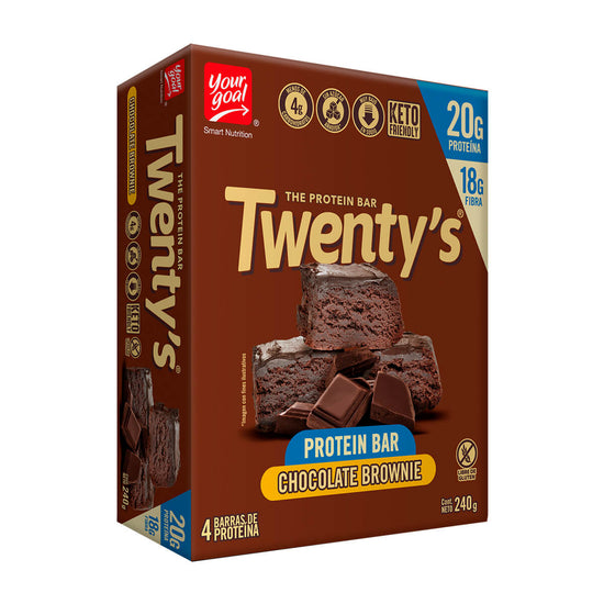 DISPLAY 4 UNIDADES SNACK PROTEICO TWENTYS, YGOAL
