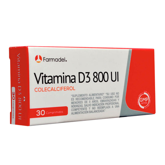 Vitamina D3 800 UI (30 comp)